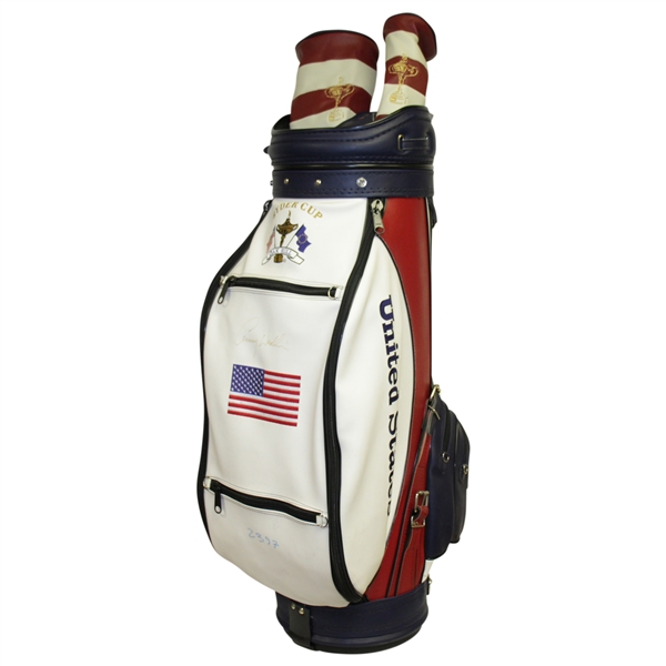1995 Ryder Cup at Oak Hill Commemorative Bag Signed by Lanny Wadkins with Headcovers JSA ALOA