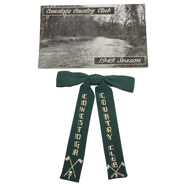 1949 Conestoga Country Club (Lancaster, PA.) Season Booklet with Unique Clip-On Tie