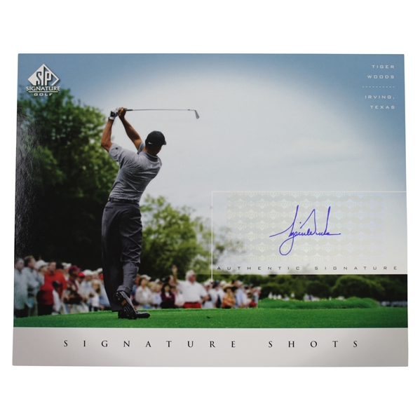Tiger Woods Signed 'Signature Golf - Signature Shots - Irving, Tx.' Photo UDA
