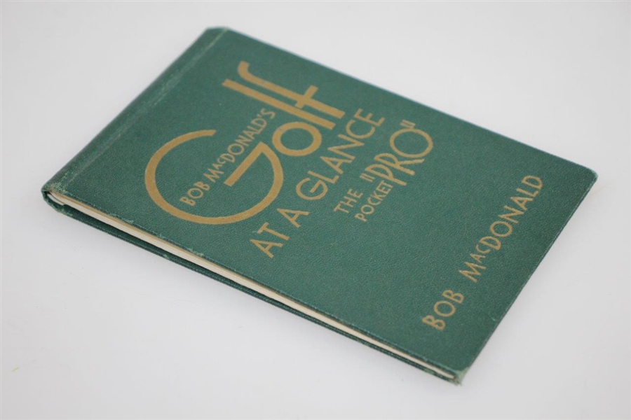 Bob MacDonald's 1931 'Golf at a Glance: The Pocket Pro' Booklet