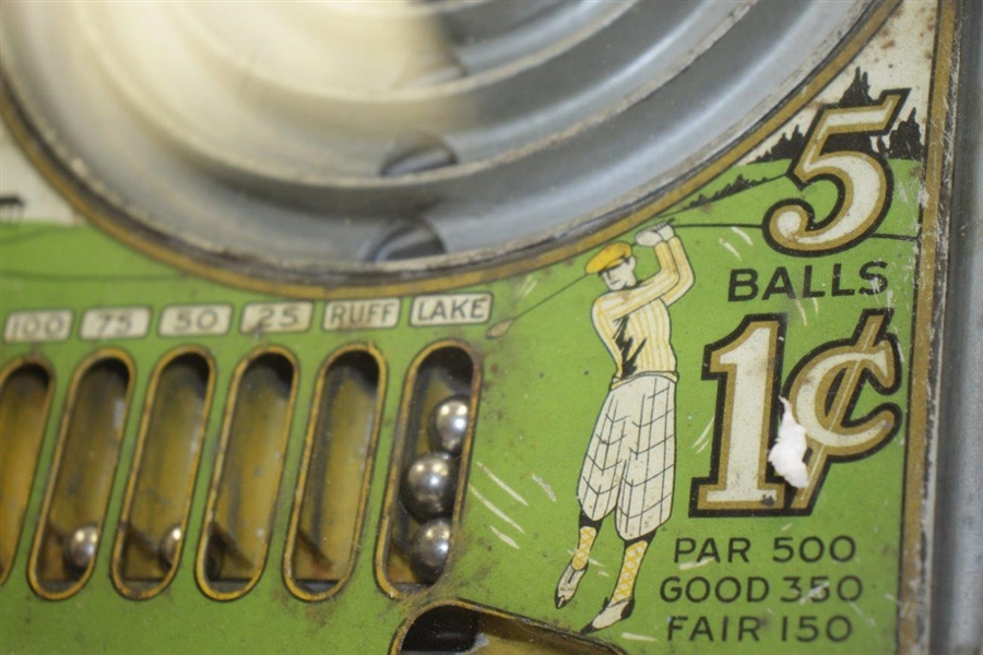 Circa 1930's Barn-Yard Golf 'A Game of Skill' Coin Operated Machine - Works!