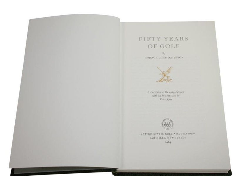 'Fifty Years of Golf' USGA 1985 Facsimile of the 1919 Edition Book by Horace G. Hutchinson
