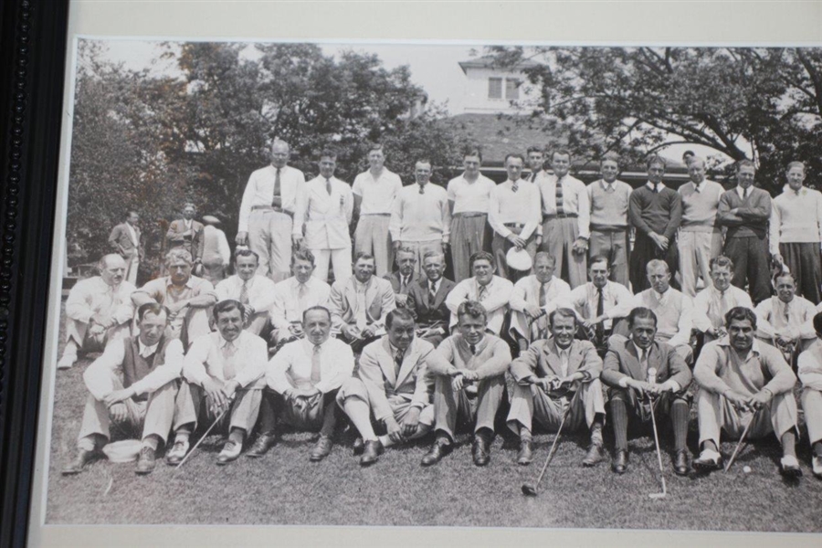1935 Masters Tournament Field Photo - Facsimile Presentation Photo - No Signatures - Framed
