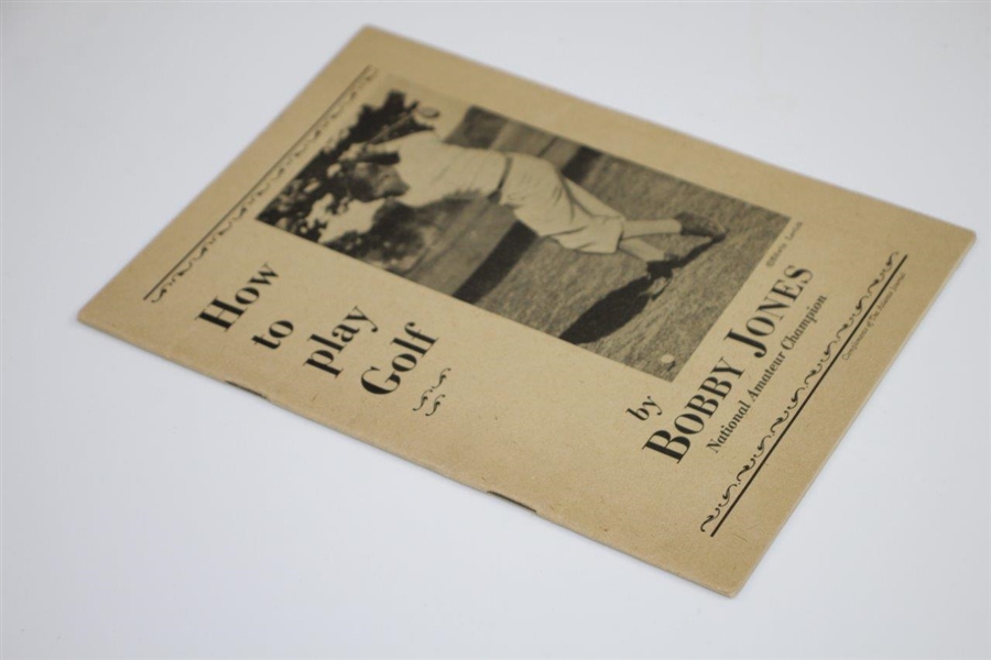 1929 Bobby Jones 'How To Play Golf' Booklet - Compliments of The Atlanta Journal