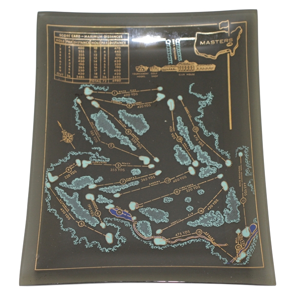Classic Masters Tournament Aerial Course Layout Dish/Tray with Hole Descriptions & Length
