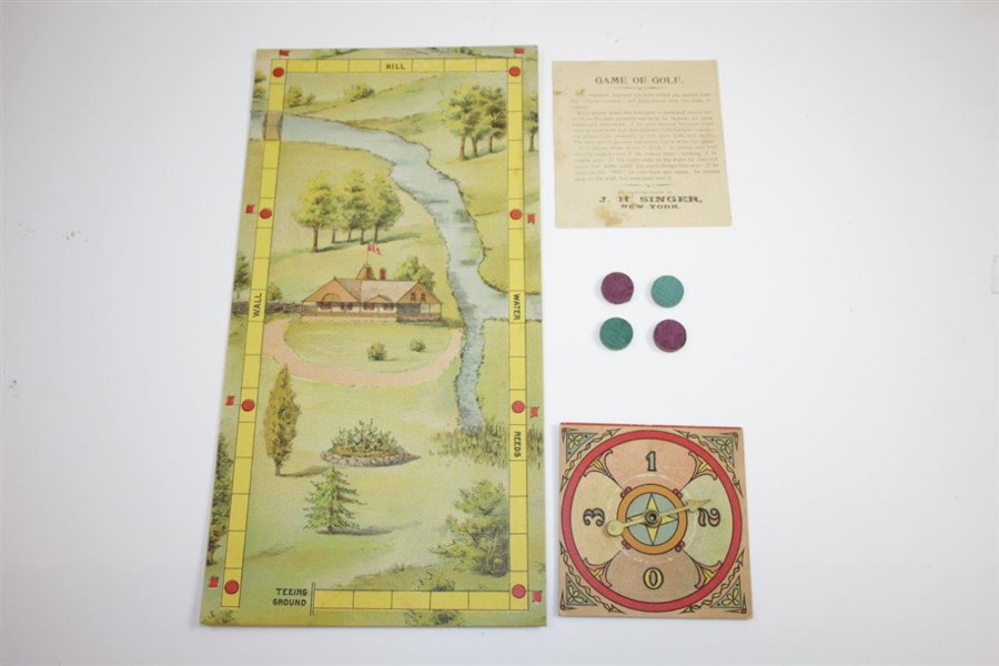 'The Game of Golf' Vintage Golf Game Manufactured by J.H. Singer - New York