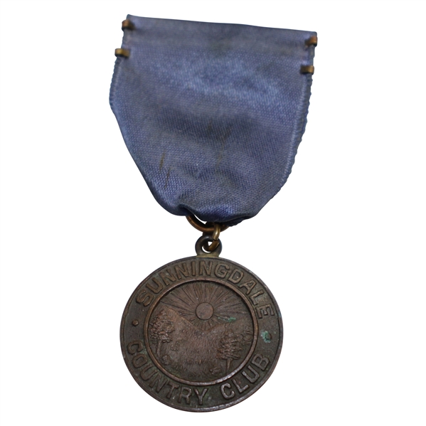 Vintage Sunningdale Country Club Medal with Navy Ribbon