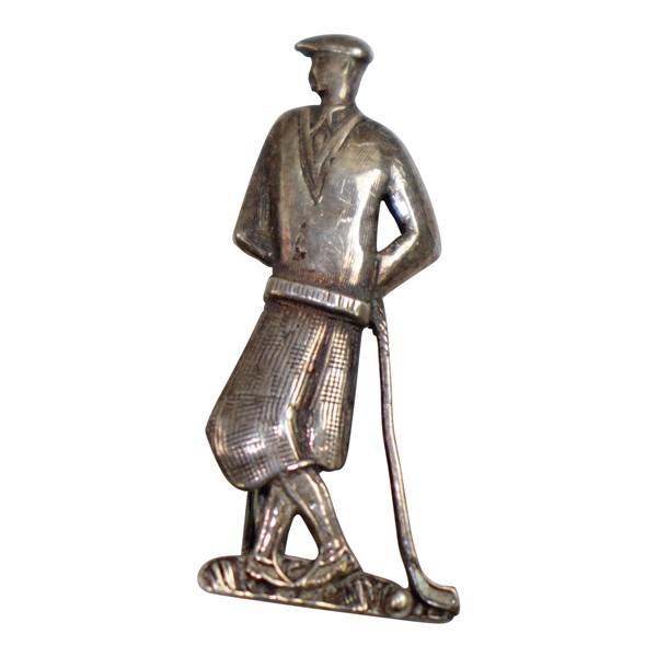 Male Golfer at Resting Stance Decorative Pin