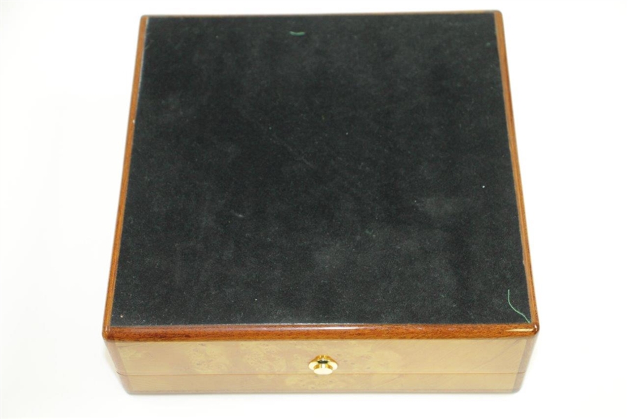 Augusta National Golf Club Member Burl Wood Jewelry Box with Original Box