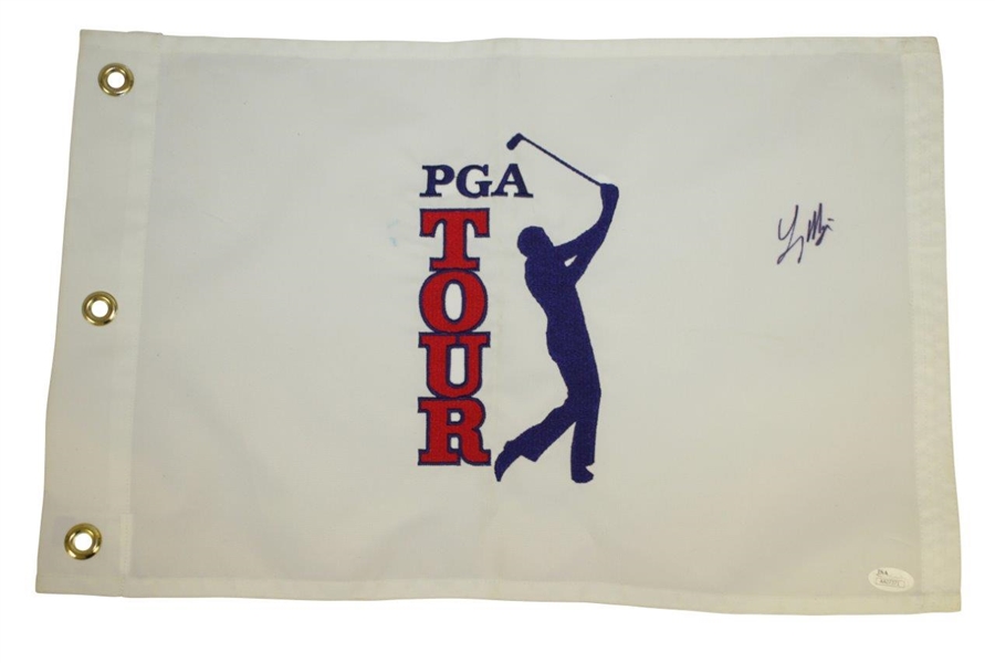 Ten Major Champions Single Signed PGA Tour & Other Embroidered Golf Flags - All with JSA Certs