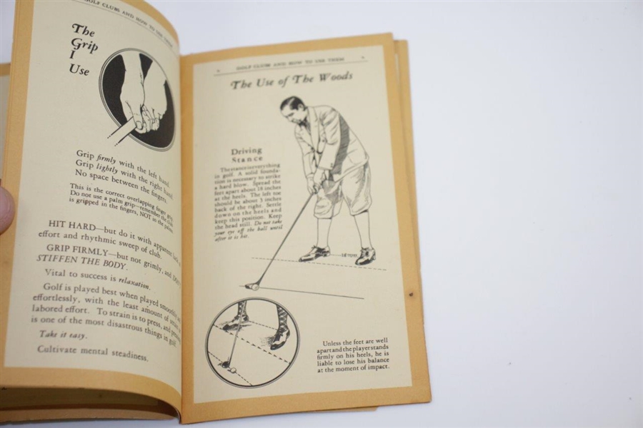 1929 'Golf Clubs and How to Use Them' by Walter Hagen Brochure