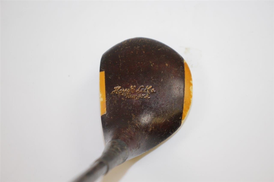 Circa 1930's Fancy Face Driver by Harry C. Lee with Matching Backing Weight - Steel Shaft