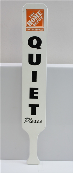 Arnold Palmer Cadillac 'Quiet Please' Wooden Marshall Paddle