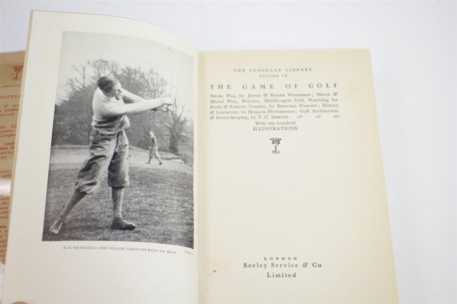 1948 'The Game of Golf' Book by Darwin, Hutchinson, Joyce & Roger Wethered, & Simpson