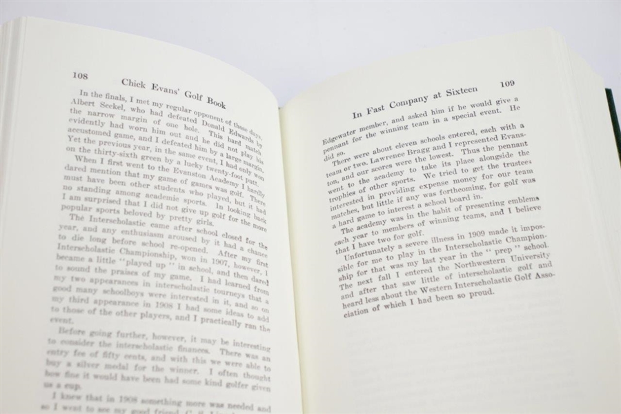 1985 Memorial Tournament Edition Hardbound Book Honoring Chick Evans Ltd Ed 108/425