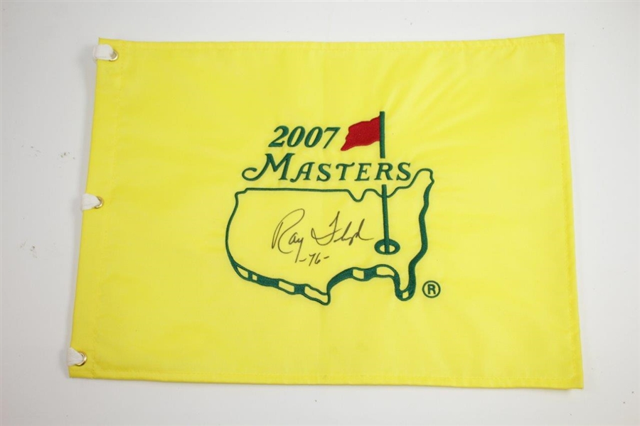 Ray Floyd Signed 2007 Masters Embroidered Flag with '76' Inscription JSA ALOA