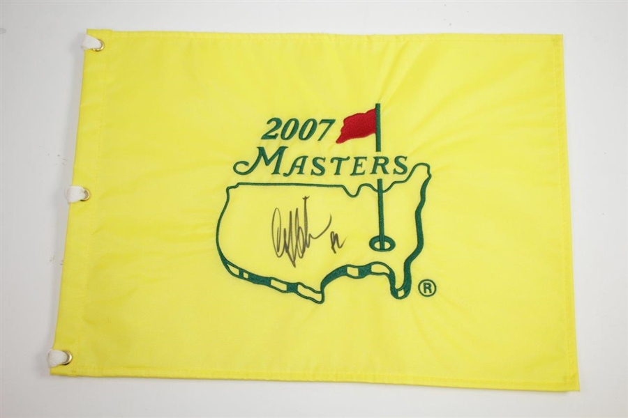Craig Stadler Signed 2017 Masters Embroidered Flag with '82' Inscription JSA ALOA
