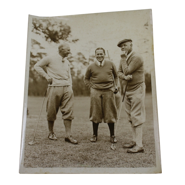 Early 1930's Augusta National Golf Club Type 1 Original Photo of Bobby Jones & Two Others on Grounds