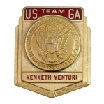 Ken Venturis USGA Past Walker Cup Team Credentials Badge - Kenneth Venturi