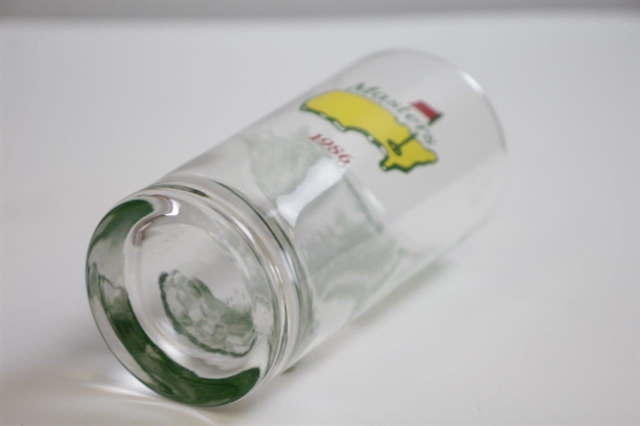 1986 Masters Tournament Commemorative Champions Glass Listing Winners - Nicklaus Win