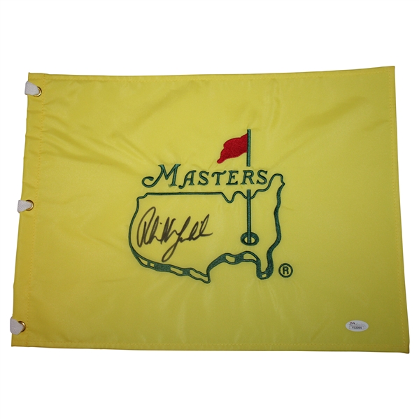 Phil Mickelson Signed Undated Masters Embroidered Flag FULL JSA #Y53094