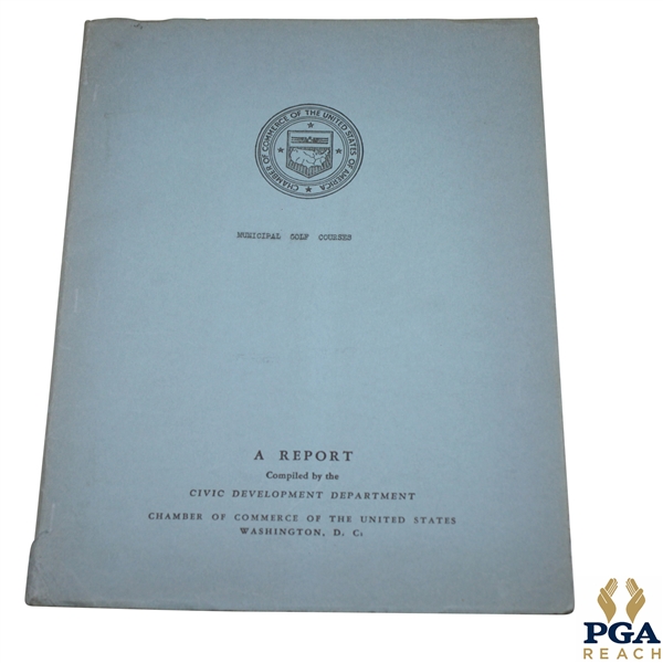 1930 Municipal Golf Courses Report by the Civic Development Department - Chamber of Commerce of the USA