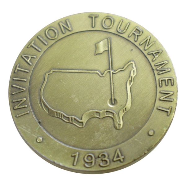 Augusta National Golf Club Masters Invitation Tournament '1934' Commemorative Medallion