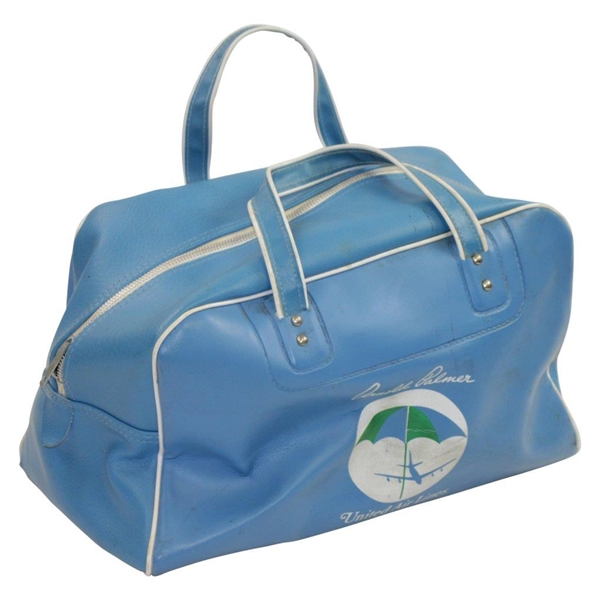 Arnold Palmer Signature Logo Lt Blue United Air Lines Duffel Bag