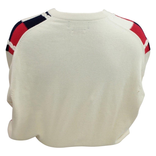 Mark Calcavecchia's 1991 Ryder Cup USA Team Issued Red/White/Blue Cashmere Sweater