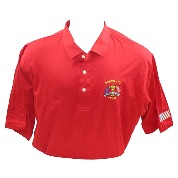 Mark Calcavecchia's 1991 Ryder Cup USA Team Issued Red Short Sleeve Shirt - XXL
