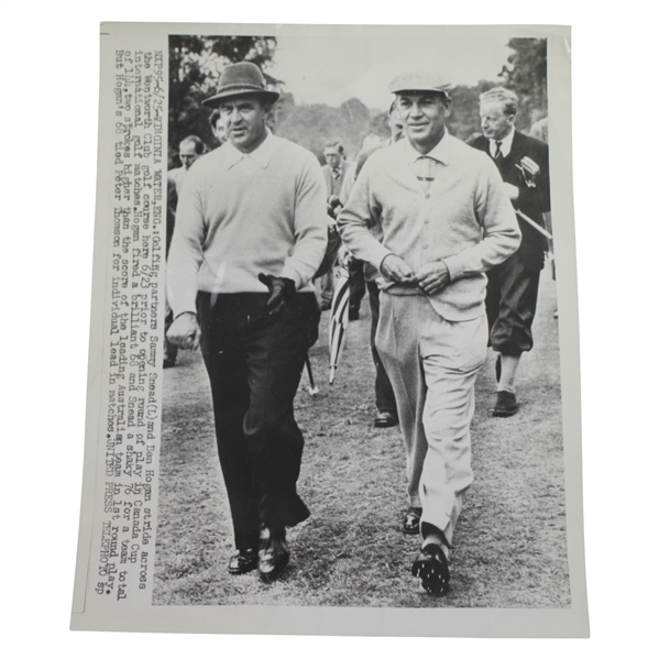 Ben Hogan & Sam Snead Team up for Canada Cup at Wentworth UPI Wire Photo