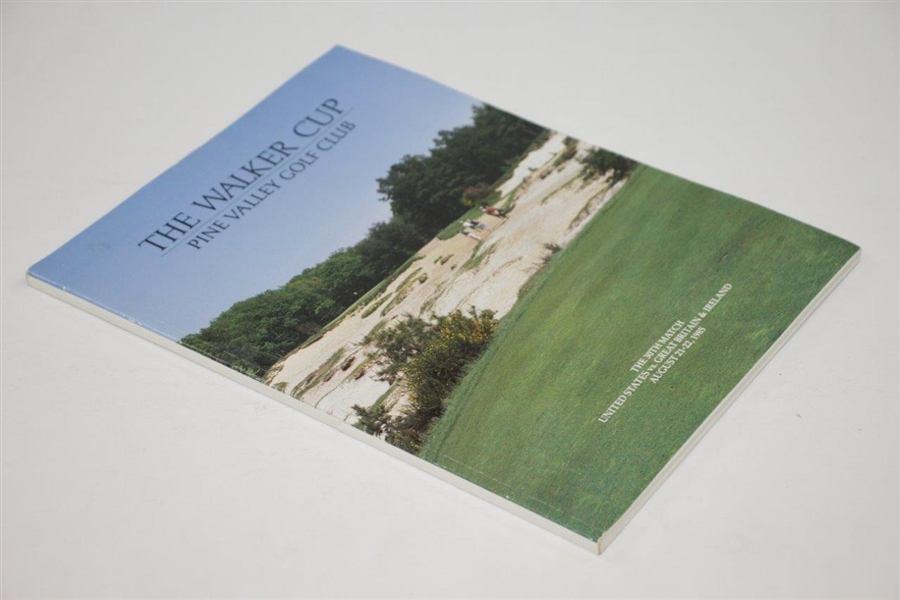 1985 The Walker Cup at Pine Valley Golf Club Official Program - USA vs GB & Ireland