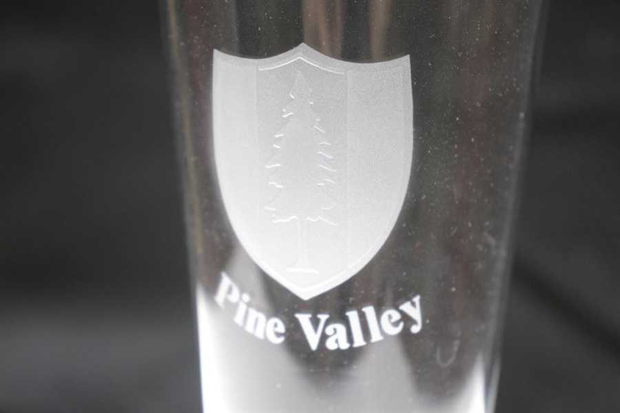 Pine Valley Golf Club Classic Clear Etched Beer Glass - Excellent Condition