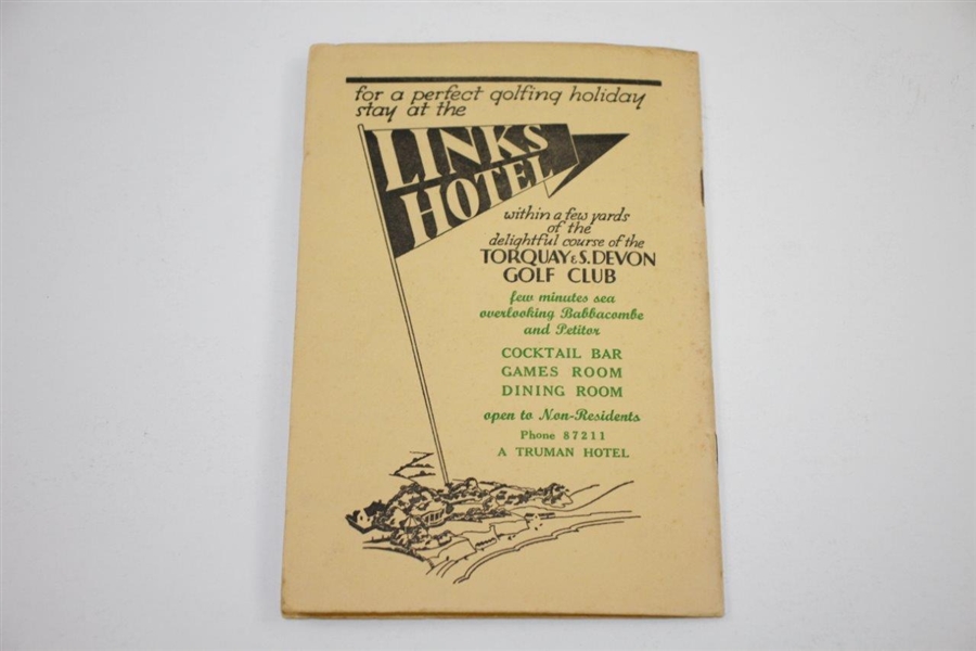 Circa 1950's The Torquay Golf Club Limited Handbook
