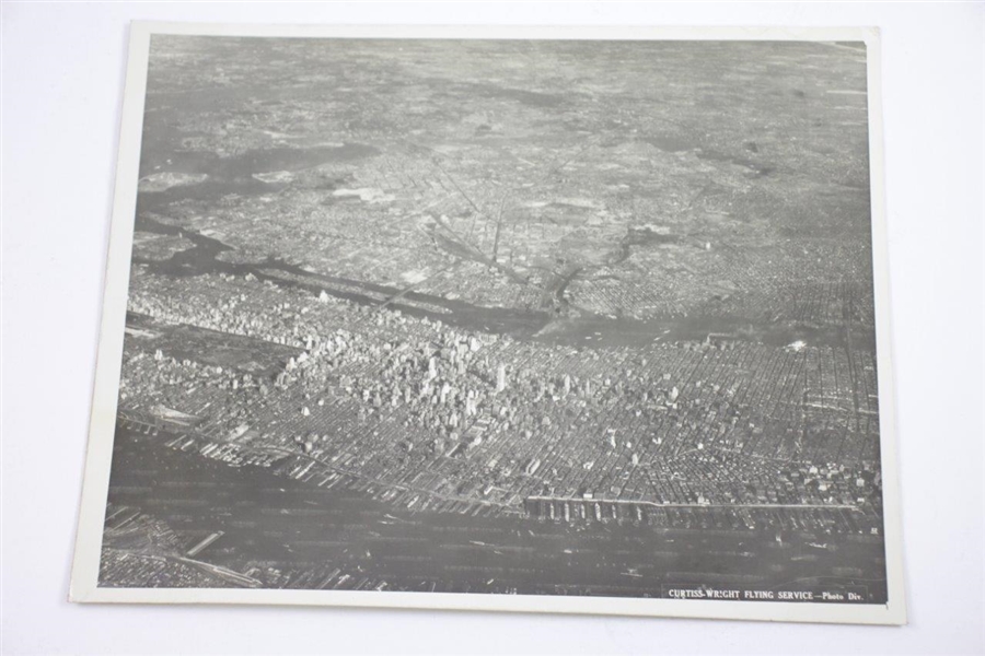 1930's Aerial Photo by Curtiss Flying Service - Manhattan Island & Bayside Links - Wendell Miller Collection