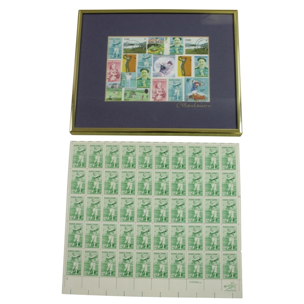 Bobby Jones Stamp Sheet (50) Plus Framed Luminaries Stamps (17)