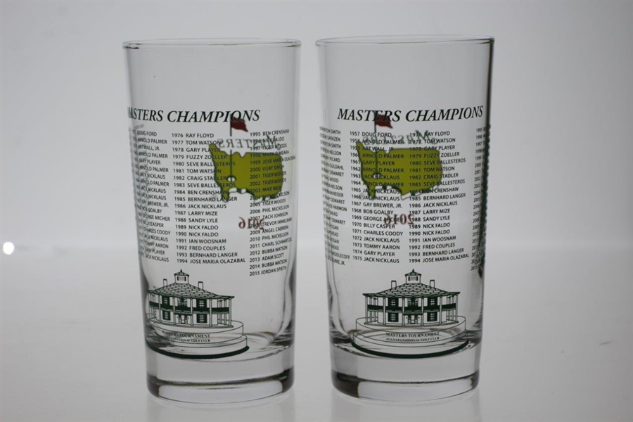 Pair of 2016 Masters Champions Commemorative Highball Glasses