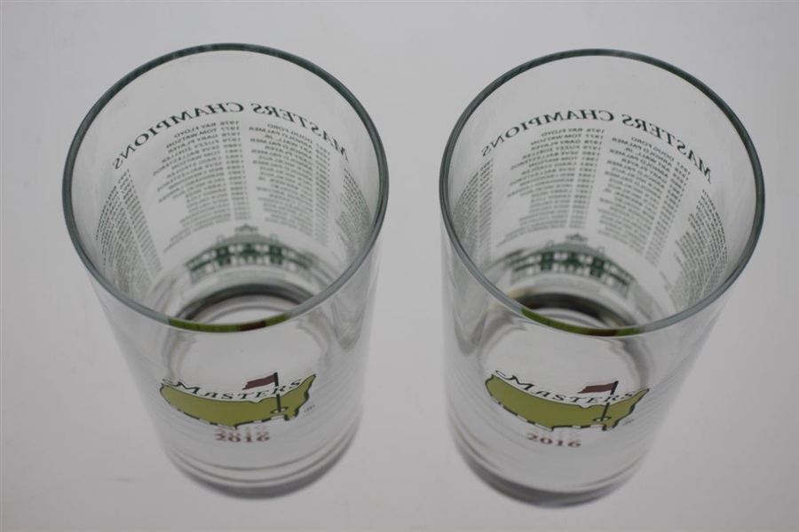 Pair of 2016 Masters Champions Commemorative Highball Glasses