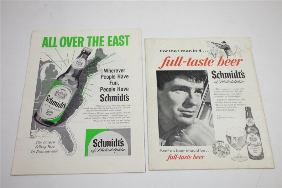 1972 & 1973 Philadelphia IVB Classic Pairing Folders with 1960's Philadelphia & Delaware Golfer Magazines