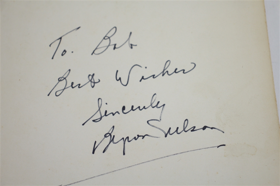 Byron Nelson Signed 1946 'Winning Golf' Book with Inscription JSA ALOA