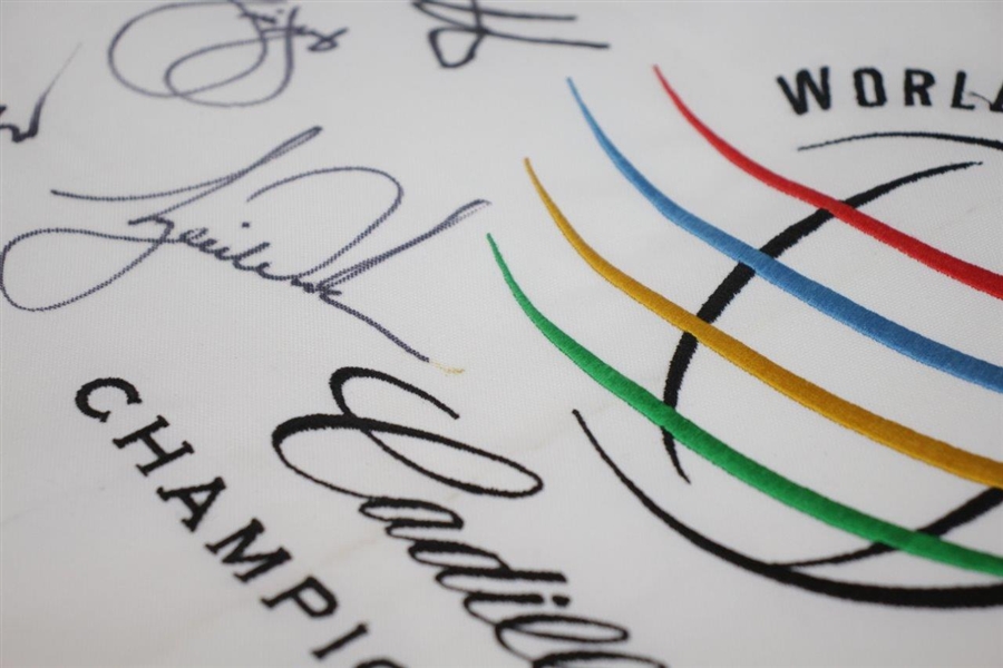 Tiger Woods, Rory McIlroy, & others Signed WGC at Trump Doral Flag FULL JSA #BB28142