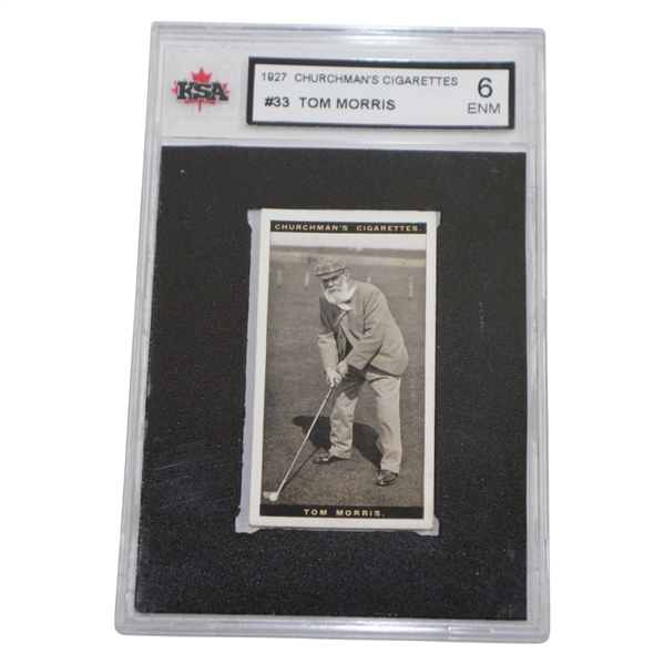 1927 Churchman's Cigarettes Famous Golfers Old Tom Morris Slabbed & Graded Golf Card