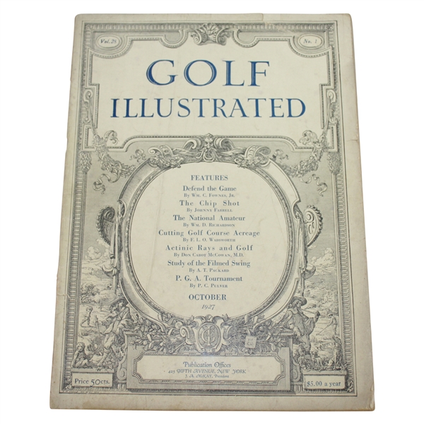 Vintage October 1927 Golf Illustrated Large Magazine - Jones Defeats Evans Amateur Content
