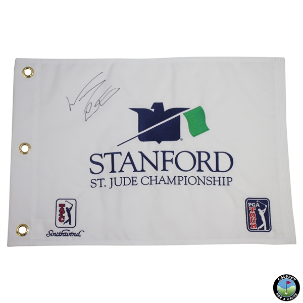 Woody Austin Signed Stanford St. Jude Championship Embroidered Flag JSA ALOA
