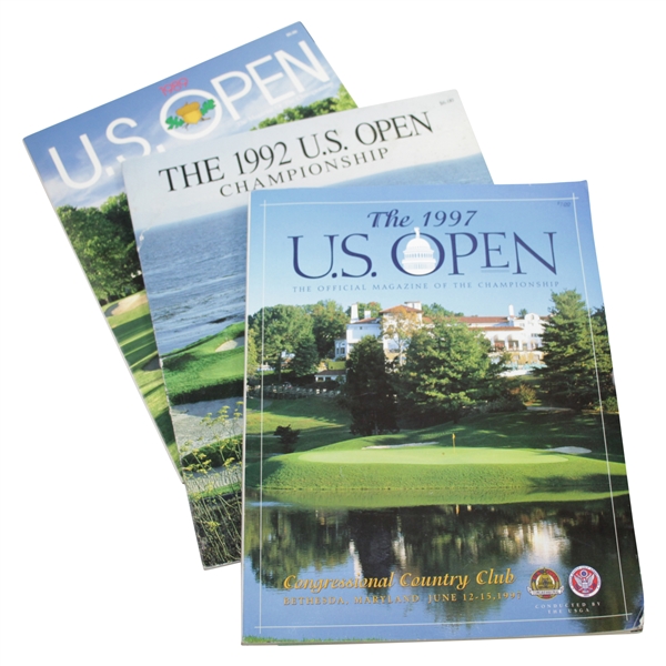 1989, 1992, & 1997 US Open Programs - Oak Hill, Pebble Beach, & Congressional