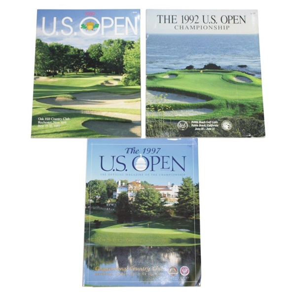 1989, 1992, & 1997 US Open Programs - Oak Hill, Pebble Beach, & Congressional