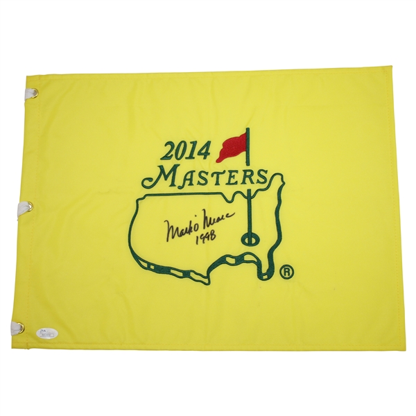 Mark O'Meara Signed 2014 Masters Embroidered Flag with '1998' JSA #M42450