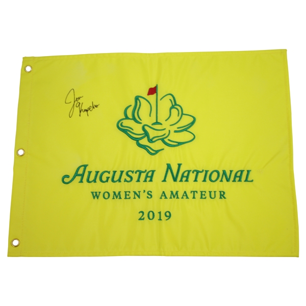 Jennifer Kupcho Signed 2019 Augusta National Women's Amateur Embroidered Flag JSA ALOA