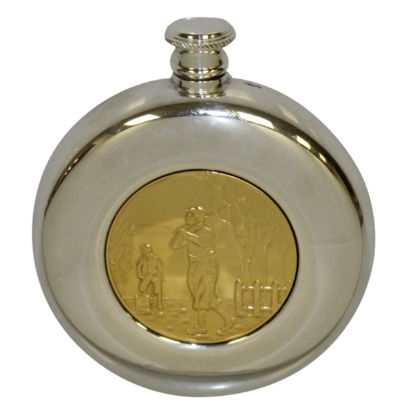 The Association of Golf Writers Whiskey Flask Trophy Gift - Engraved 1990