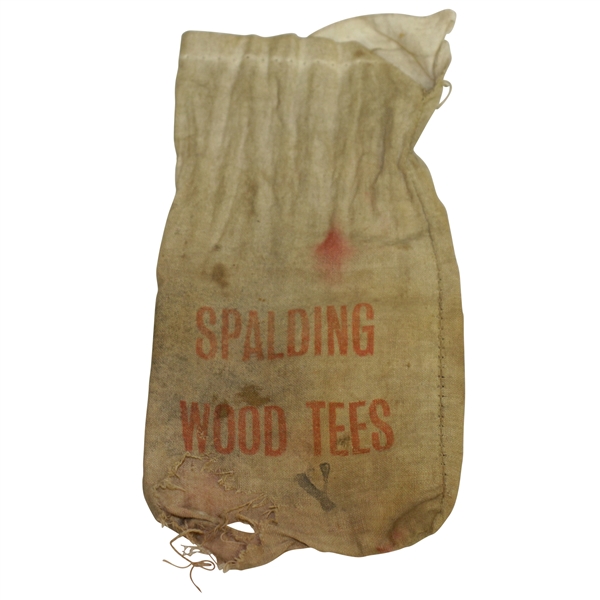 Vintage Spalding Wood Tees Canvas Golf Tee Bag - Crist Collection